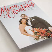 "Modern Merry Christmas" - Holiday Cards in Noir by Wildfield Paper Co - Detail