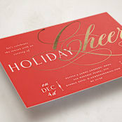 "Joy Flourish" - Party Invitations in Holly Berry by Melanie Kosuge - Detail