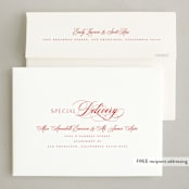"Joy Flourish" - Party Invitations in Holly Berry by Melanie Kosuge - FREE Recipient Addressing