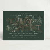 "Tis the season" - Party Invitations in Evergreen by Leah Bisch - Front
