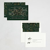 "Tis the season" - Party Invitations in Evergreen by Leah Bisch - Assembled