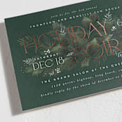 "Tis the season" - Party Invitations in Evergreen by Leah Bisch - Detail