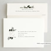 "Tis the season" - Party Invitations in Evergreen by Leah Bisch - FREE Recipient Addressing