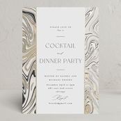 "marbled elegance" - Party Invitations in Dove by Carolyn Nicks - Front