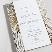 "marbled elegance" - Party Invitations in Dove by Carolyn Nicks - Detail