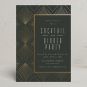 "Deco pattern" - Party Invitations in Onyx by Ana de Sousa - Front