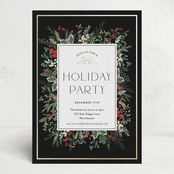 "Holiday Bash" - Party Invitations in Ebony by Susan Moyal - Front