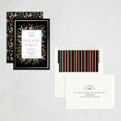 "Holiday Bash" - Party Invitations in Ebony by Susan Moyal - Assembled