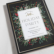 "Holiday Bash" - Party Invitations in Ebony by Susan Moyal - Detail