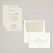 "Fancy Feast" - Party Invitations in Vanilla by Spinsugar - Assembled