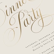 "Fancy Feast" - Party Invitations in Vanilla by Spinsugar - Detail