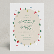 "Holiday Confetti" - Party Invitations in Rainbow by Carolyn MacLaren - Front