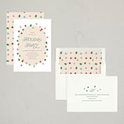 "Holiday Confetti" - Party Invitations in Rainbow by Carolyn MacLaren - Assembled