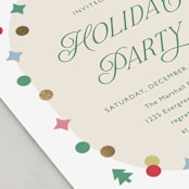"Holiday Confetti" - Party Invitations in Rainbow by Carolyn MacLaren - Detail