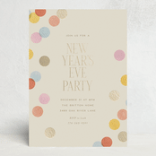 "Confetti Dots" - Party Invitations in Coral by Ellen Schlegelmilch - Front
