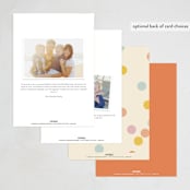"Confetti Dots" - Party Invitations in Coral by Ellen Schlegelmilch - Back of Card Options