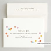 "Confetti Dots" - Party Invitations in Coral by Ellen Schlegelmilch - FREE Recipient Addressing