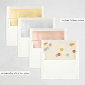 "Confetti Dots" - Party Invitations in Coral by Ellen Schlegelmilch - Envelope Liner Options
