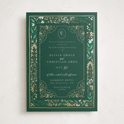 "Illuminated Storybook" - Party Invitations in Evergreen by Alethea and Ruth - Front