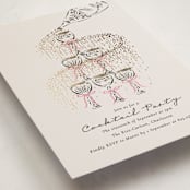 "Sparkling Champagne Tower" - Party Invitations in Petal by Jackie Crawford - Detail