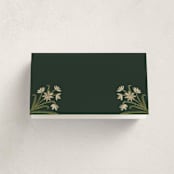 "Paper Whites" - Foil-Pressed Party Place Cards in Pine by Amy Kross - Blank Front