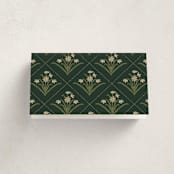 "Paper Whites" - Foil-Pressed Party Place Cards in Pine by Amy Kross - Folded Back of Card
