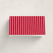 "Edged" - Foil-Pressed Party Place Cards in Poinsettia by Amy Kross - Folded Back of Card