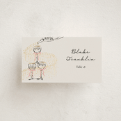 "Sparkling Champagne Tower" - Foil-Pressed Party Place Cards in Petal by Jackie Crawford - Front with Free Guest Printing