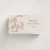 "Sparkling Champagne Tower" - Foil-Pressed Party Place Cards in Petal by Jackie Crawford - Folded with Free Guest Printing