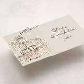 "Sparkling Champagne Tower" - Foil-Pressed Party Place Cards in Petal by Jackie Crawford - Detail