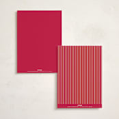 "Edged" - Foil-Pressed Party Menus in Poinsettia by Amy Kross - Back of Card Options