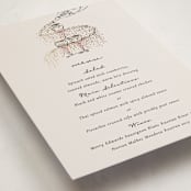 "Sparkling Champagne Tower" - Foil-Pressed Party Menus in Petal by Jackie Crawford - Detail