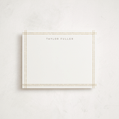 "A Golden Age" - Personalized Stationery Cards in Cocoa by Lehan Veenker - Front