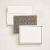 "A Golden Age" - Personalized Stationery Cards in Cocoa by Lehan Veenker - Assembled