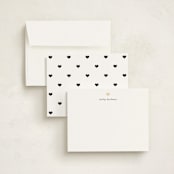 "For Heart's Sake" - Personalized Stationery Cards in Cotton by Michelle Poe - Assembled
