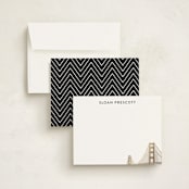 "Golden Gate Bridge" - Personalized Stationery Cards in Gold by Hooray Creative - Assembled