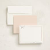 "Bordered" - Personalized Stationery Cards in Porcelain by Kristel - Assembled
