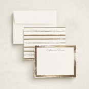 "Catherine" - Personalized Stationery Cards in Golden by Pixel and Hank - Assembled