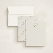 "Lovely Wreath" - Personalized Stationery Cards in Golden by Anastasia Makarova - Assembled