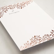 "Perch" - Personalized Stationery Cards in Cotton by Yaling Hou Suzuki - Detail
