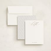 "Chic Hello" - Personalized Stationery Cards in Golden by Nicoletta Savod - Assembled
