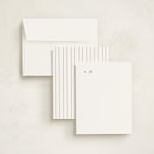 "Basic" - Personalized Stationery Cards in Linen by Pixel and Hank - Assembled