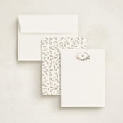 "Gilded Monogram" - Personalized Stationery Cards in Golden by Susan Moyal - Assembled