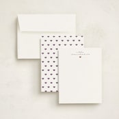 "Petit Coeur" - Personalized Stationery Cards in Ivory by Kennedi Shaw - Assembled
