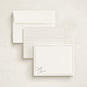 "Signature" - Personalized Stationery Cards in Cloud by Paper Raven Co. - Assembled