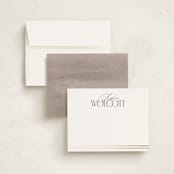 "Front Office" - Personalized Stationery Cards in Classic Black by Erin L. Wilson - Assembled