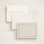 "Luxe" - Personalized Stationery Cards in Cream by Melinda Denison - Assembled