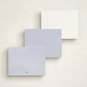 "Flowering Vine" - Personalized Stationery Cards in Bluebell by Everett Paper Goods - Back of Card Options