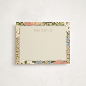 "In The Garden" - Personalized Stationery Cards in Sherbet by Leah Bisch - Front