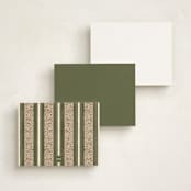 "In The Garden" - Personalized Stationery Cards in Sherbet by Leah Bisch - Back of Card Options